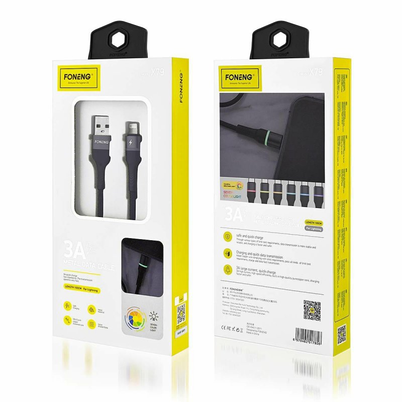 cable-foneng-x79-usbiphone1m-3a-black